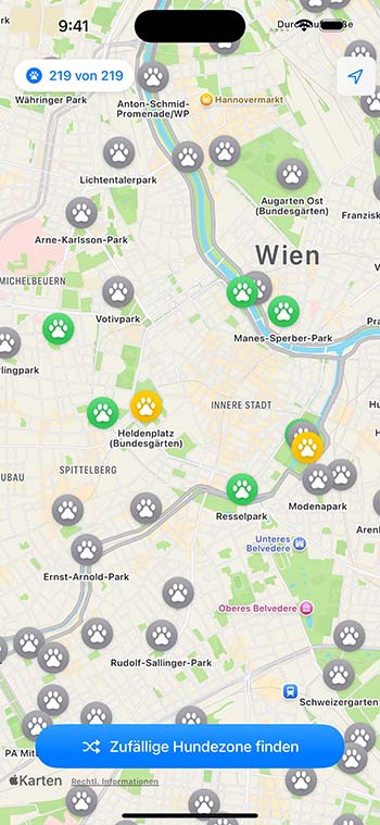 Hundezonen Tracker App Screenshot
