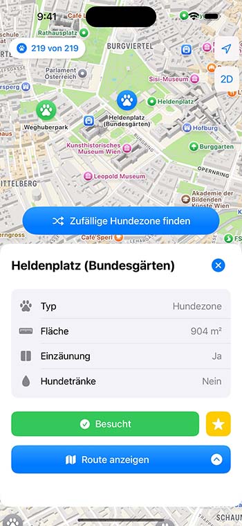 Hundezonen Tracker App Screenshot