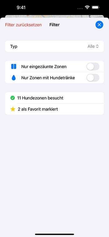 Hundezonen Tracker App Screenshot